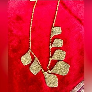 Necklace by Inc. crystal teardrops on gold tone chain. Never worn New w/out tags